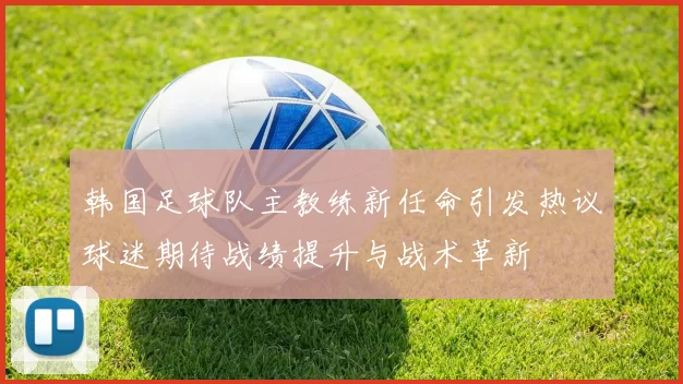 韩国足球队主教练新任命引发热议球迷期待战绩提升与战术革新